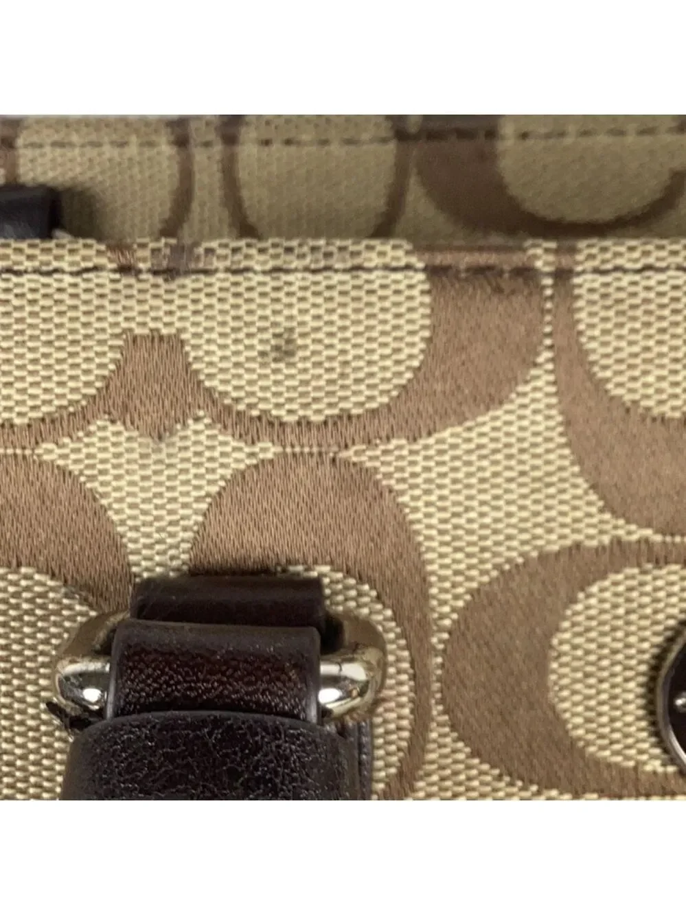 Coach‎ Brown and Black Signature Tote Bag Vintage